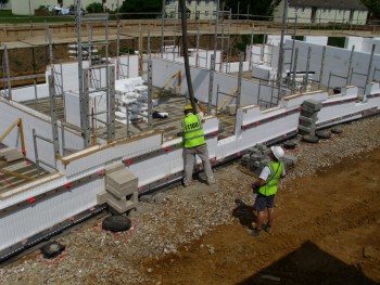 social housing, kent - concrete pumping