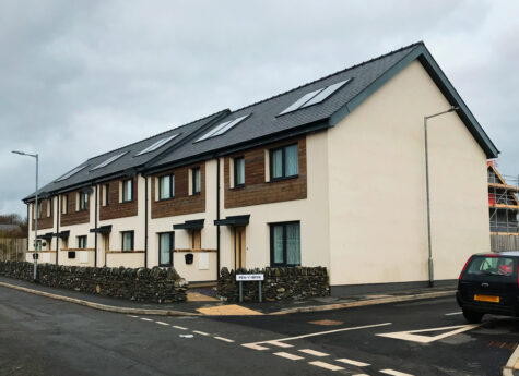 Timber and cream render clad affordable passivhaus Wallform ICF homes