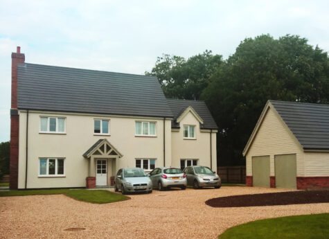 Large detached house with double garage