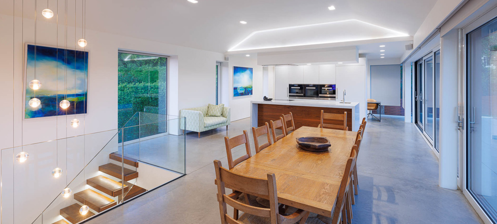 The first floor level accommodation of dining room and kitchen