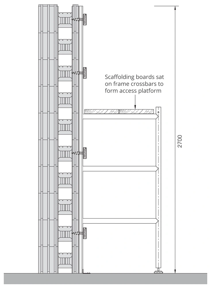 BecoWallform Propping Frame diagram